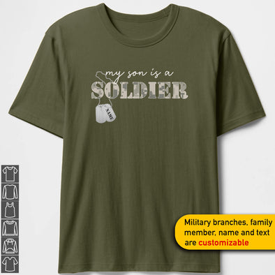 Custom Military Mom Show T-shirts Personalize Family Apparel