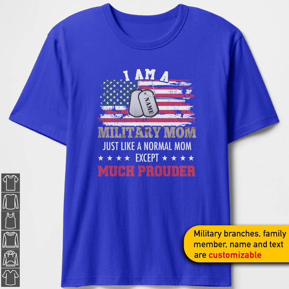 Custom Normal Military Mom T-shirts Personalize Family Apparel