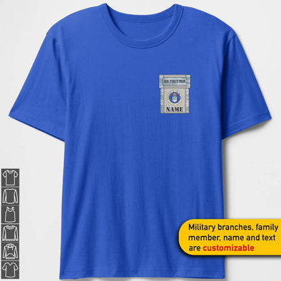 Custom Pocket Military Mom Family T-shirts Personalize Family Apparel