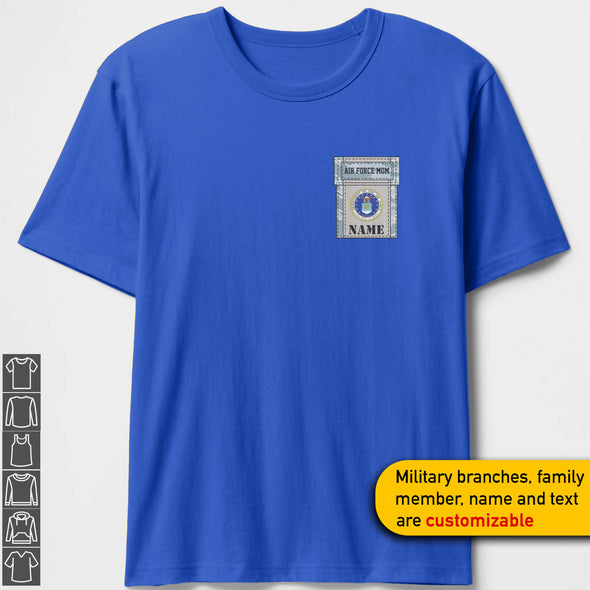 Custom Pocket Military Mom Family T-shirts Personalize Family Apparel