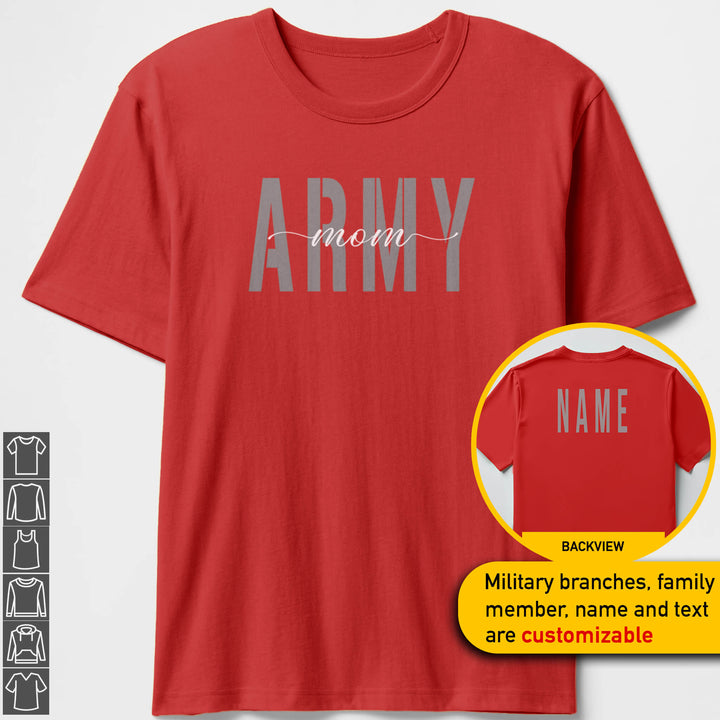 Custom Fancy Military Mom Shirts Personalize Family Members Apparel