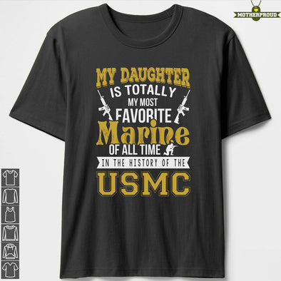 Daughter Most Favorite Marine Mom T-shirts