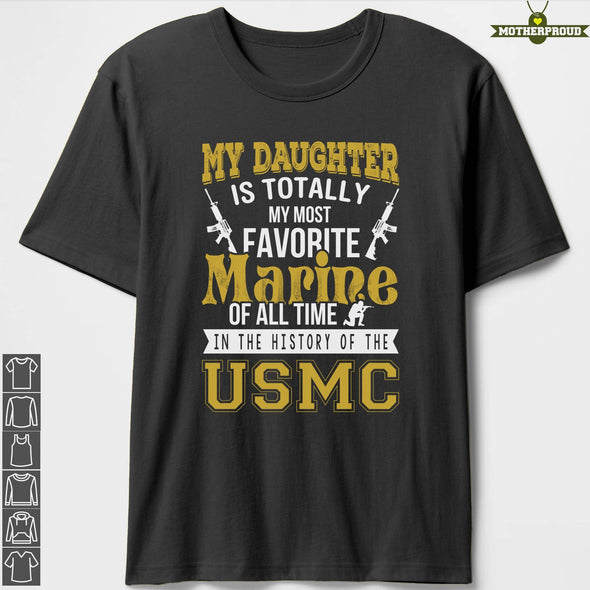 Daughter Most Favorite Marine Mom T-shirts