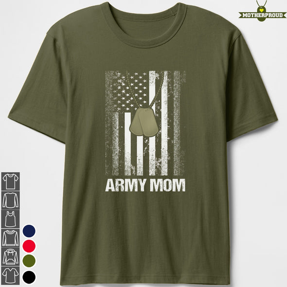 Flag Plus Army Mom Military T-shirts
