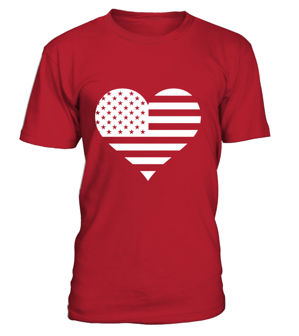 U.S America Heart Flag T-shirts - MotherProud