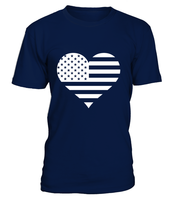 U.S America Heart Flag T-shirts - MotherProud