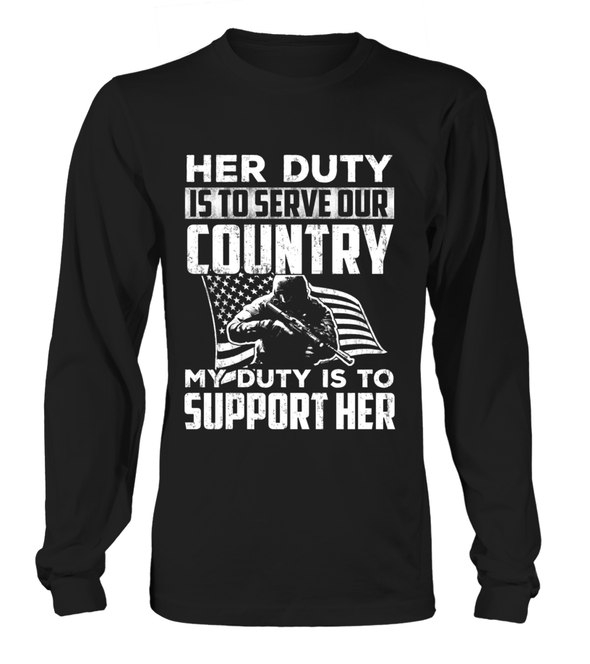 Military Mom Her Duty Daughter T-shirts - MotherProud