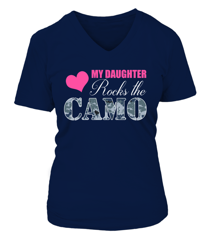 Navy Mom Daughter Rocks Camo T-shirts - MotherProud