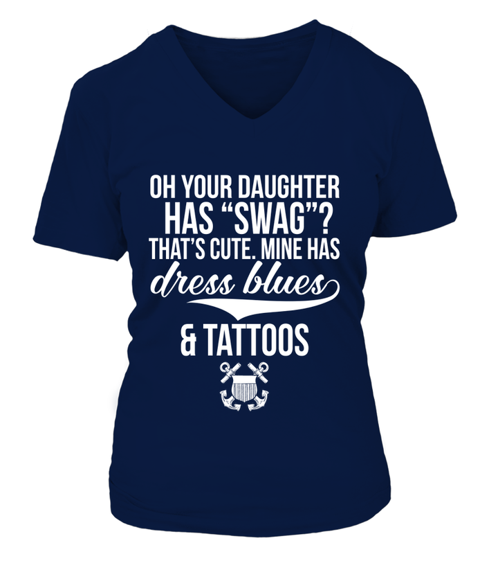 Coast Guard Mom Tattoos Daughter T-shirts - MotherProud