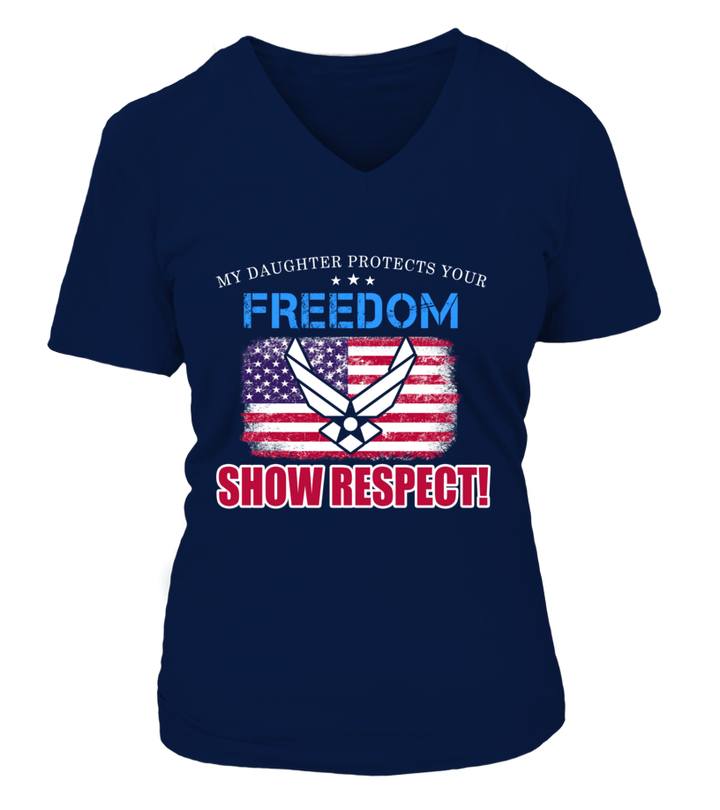 Air Force Mom Daughter Show Respect T-shirts - MotherProud