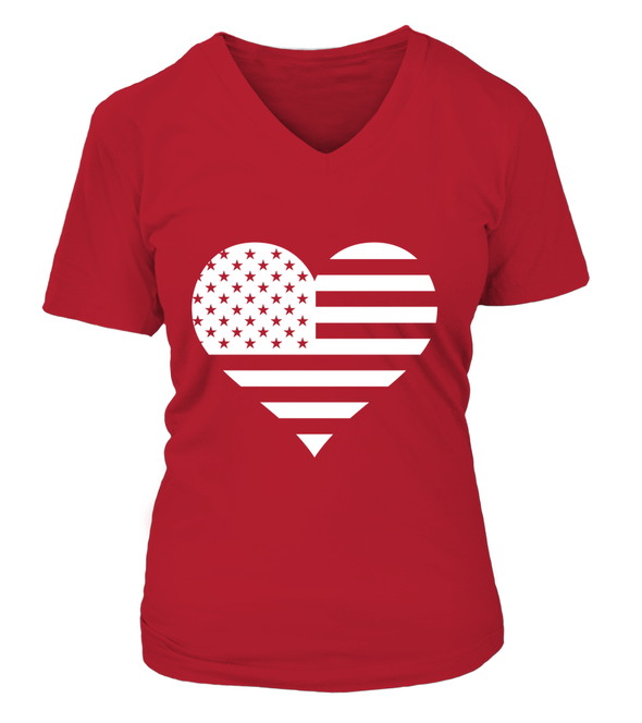 U.S America Heart Flag T-shirts - MotherProud