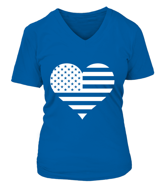 U.S America Heart Flag T-shirts - MotherProud