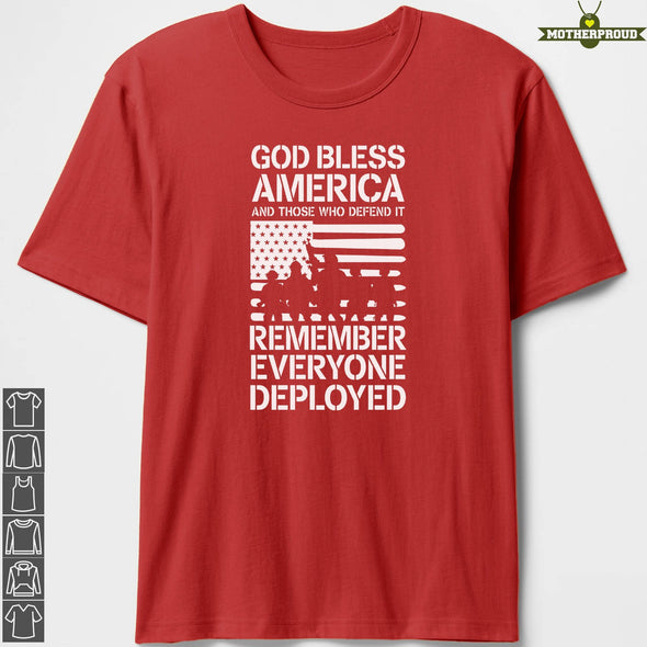 God Bless America Red Friday Military T-shirts