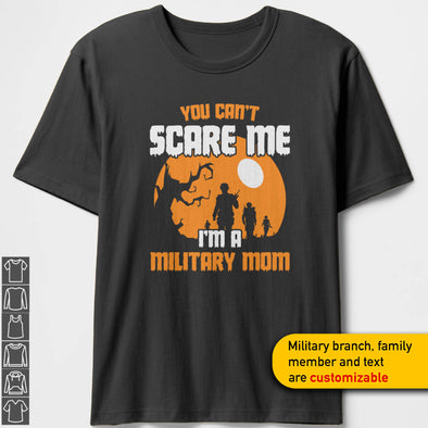 Custom Halloween Scare Me Military Mom T-shirts