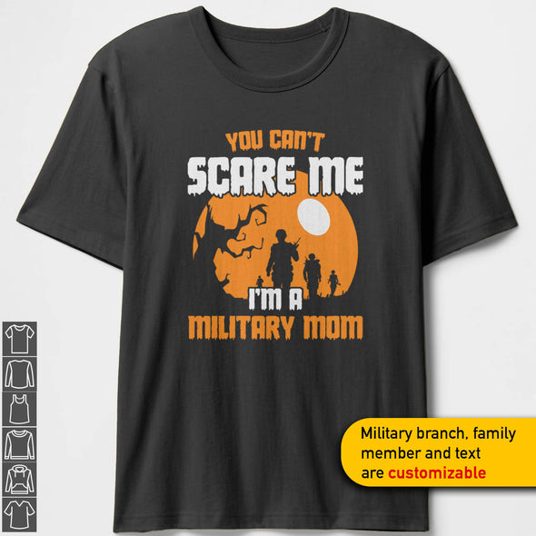 Custom Halloween Scare Me Military Mom T-shirts