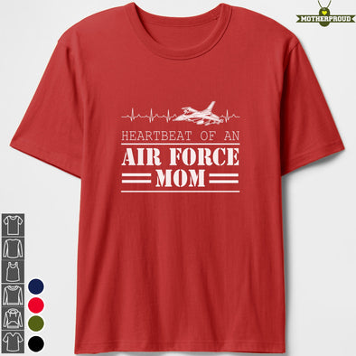 Heartbeat Of An Air Force Mom T-shirts