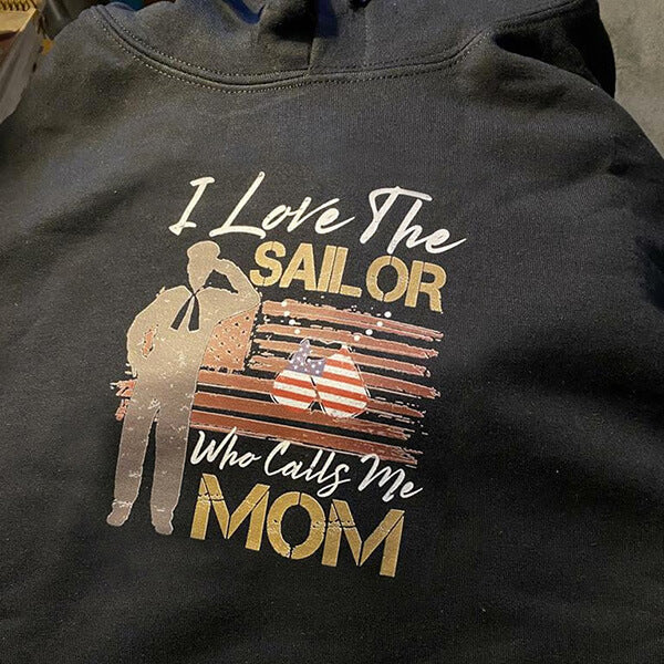 I love a sailor who calls me Mom design hoodie for Navy mom