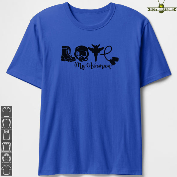 Love My Airman Air Force Icons T-shirts