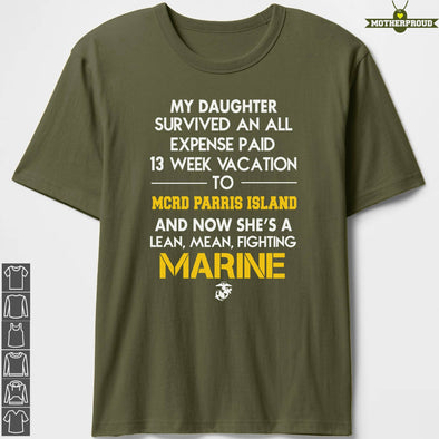 MCRD Parris Island Marine Mom Daughter T-shirts