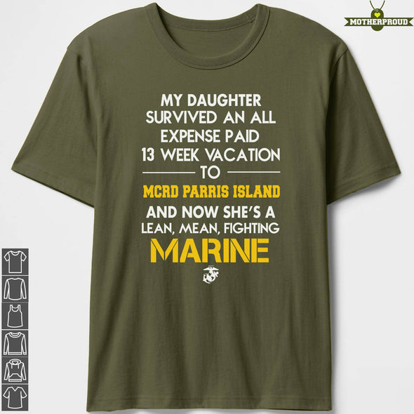 MCRD Parris Island Marine Mom Daughter T-shirts