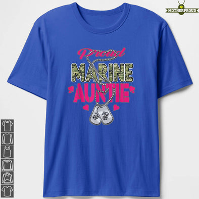 Marine Aunt Camo Auntie T-Shirts