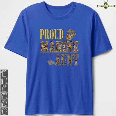 Marine Aunt Camo Proud T-Shirts