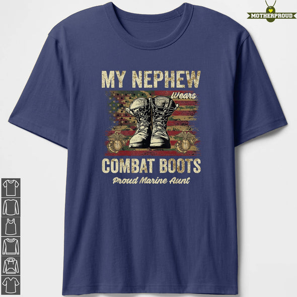 Marine Aunt Combat Boots T-Shirts
