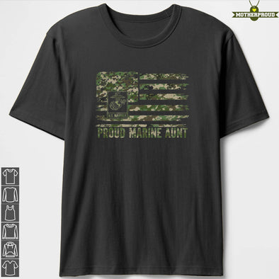 Marine Aunt Flag T-Shirts