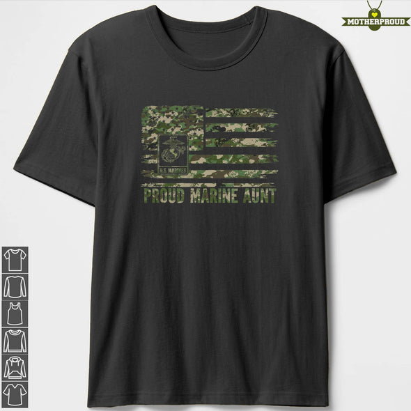 Marine Aunt Flag T-Shirts