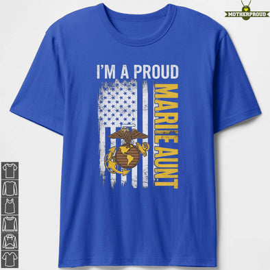 Marine Aunt Proud Flag T-Shirts