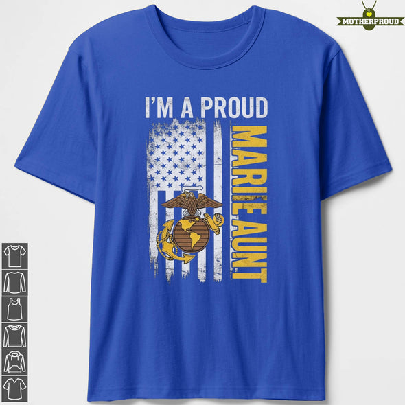 Marine Aunt Proud Flag T-Shirts