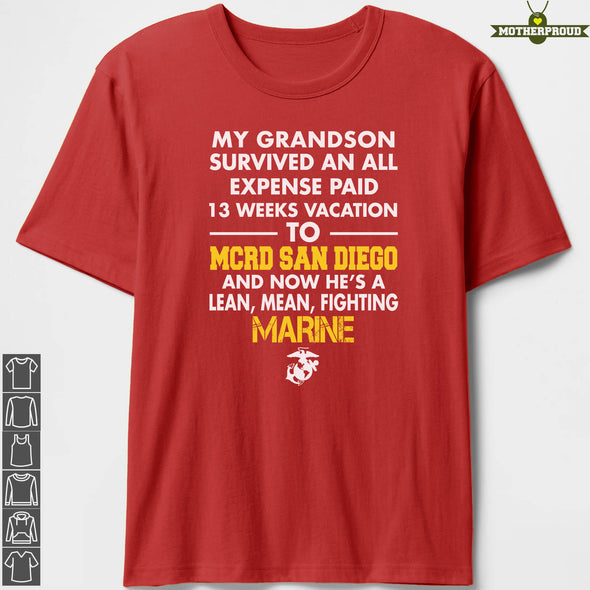 Marine Grandma Grandpa MCRD San Diego T-shirts