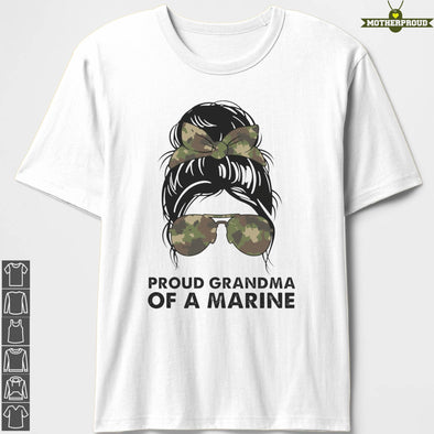 Marine Grandma Messy T-Shirts
