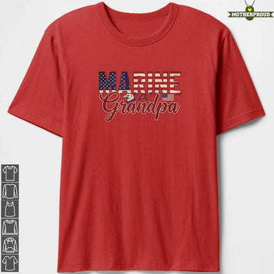 Marine Grandpa Eagle T-Shirts