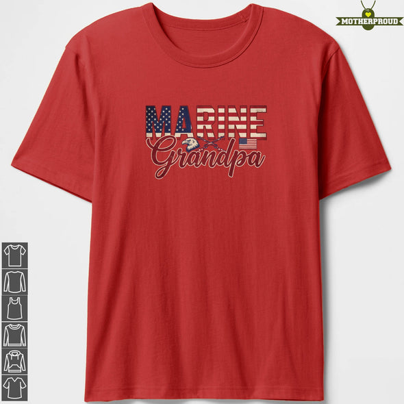 Marine Grandpa Eagle T-Shirts