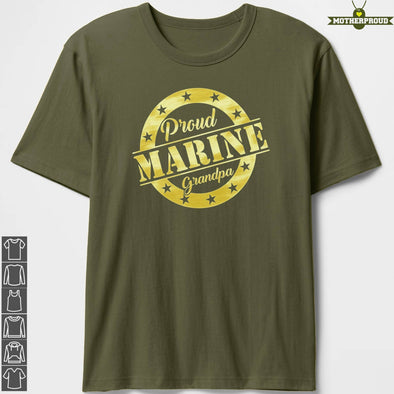 Marine Grandpa Golden T-Shirts