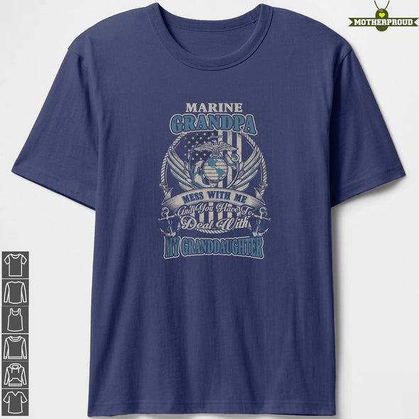Marine Grandpa Granddaughter T-Shirts