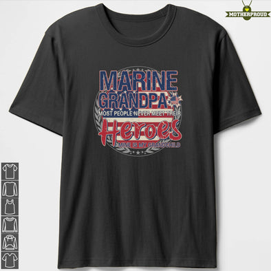 Marine Grandpa Raised Mine T-Shirts