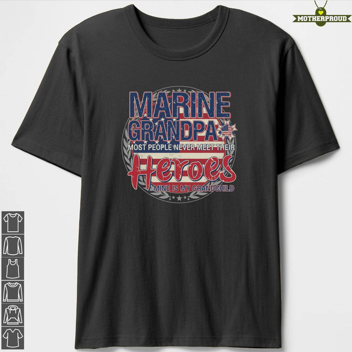 Marine Grandpa Raised Mine T-Shirts