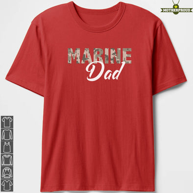 Marine Dad Camouflage T-shirts