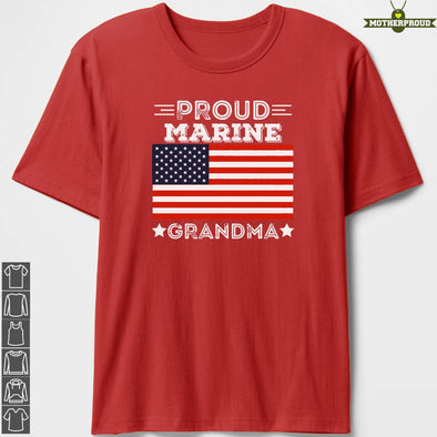 Marine Grandma Flag T-shirts