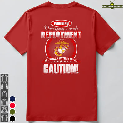 Marine Mom Approach with Caution T-shirts