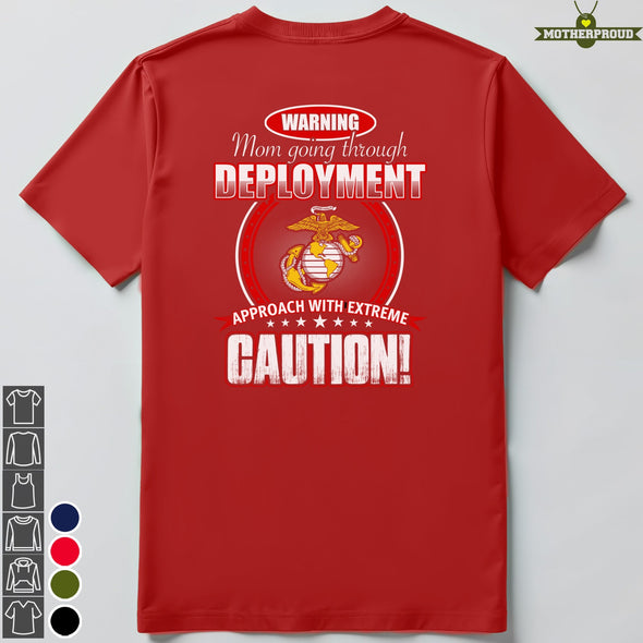 Marine Mom Approach with Caution T-shirts