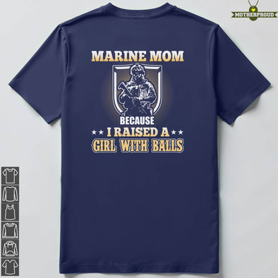 Marine Mom Daughter with Balls T-shirts