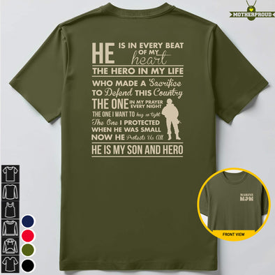 Marine Mom He's My Son And Hero T-shirts