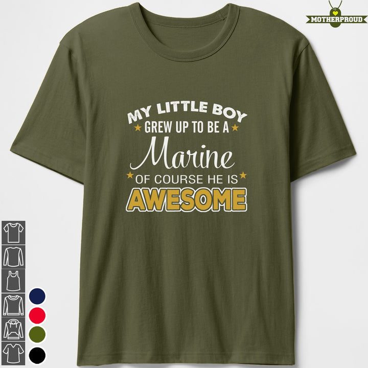 Marine Mom Little Boy Awesome T-shirts