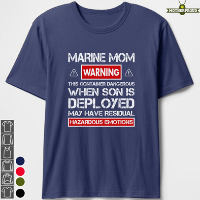 Marine Mom Warnings T-shirts
