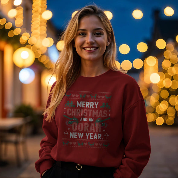 Merry Xmas Battle Cry New Year Sweatshirts Military Christmas Sweaters