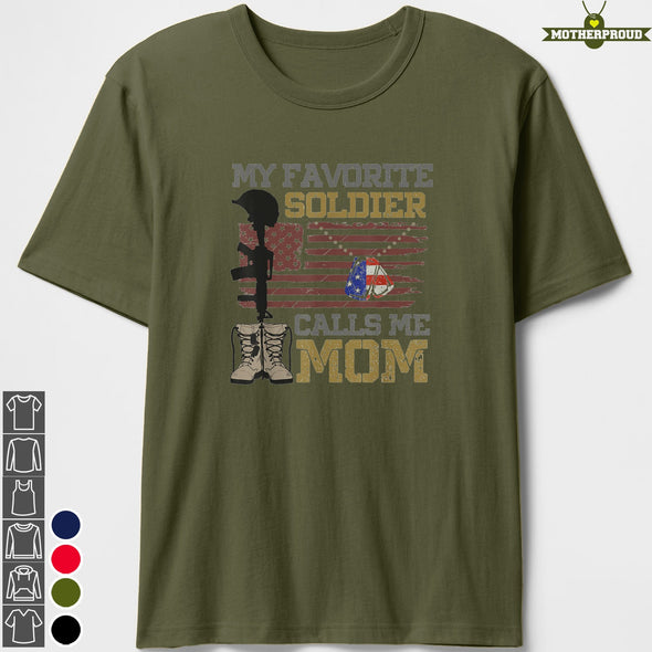 My Favorite Soldier Proud Army Mom T-shirts