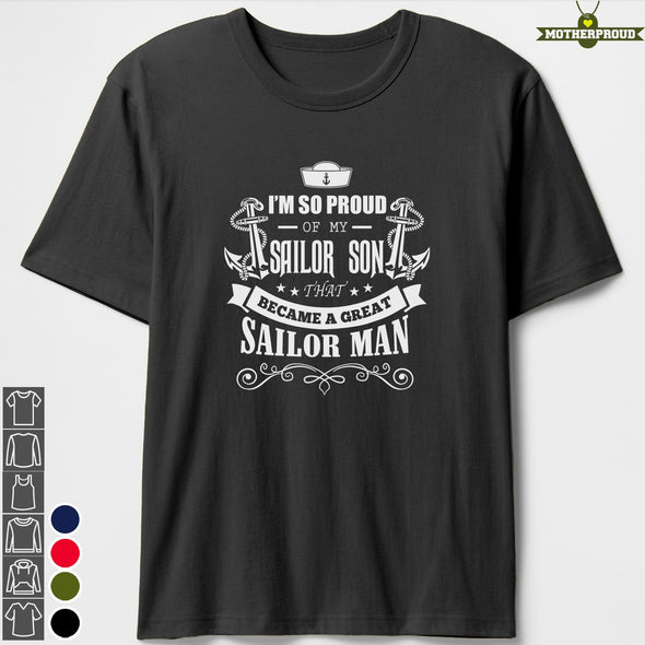 Navy Mom Became A Great Man T-shirts